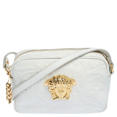 versace palazzo clutch white|versace leather handbags.